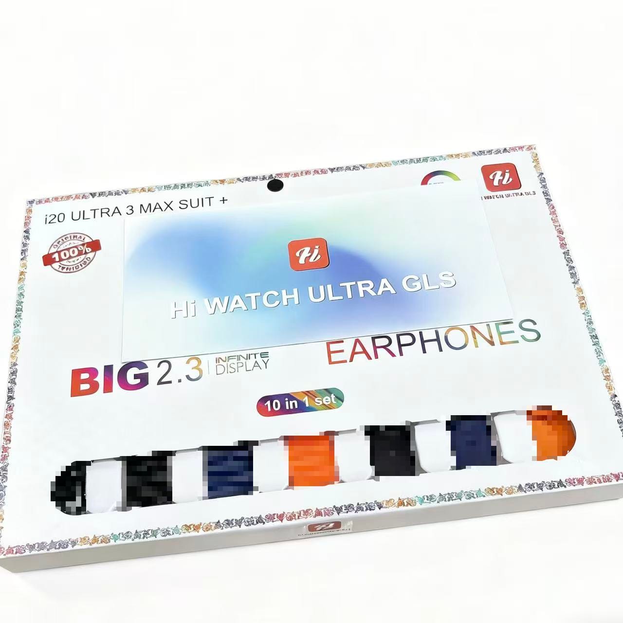 Orginal i20 Ultara Max Suit 7 Straps In 1 Smart Watch+Airpods